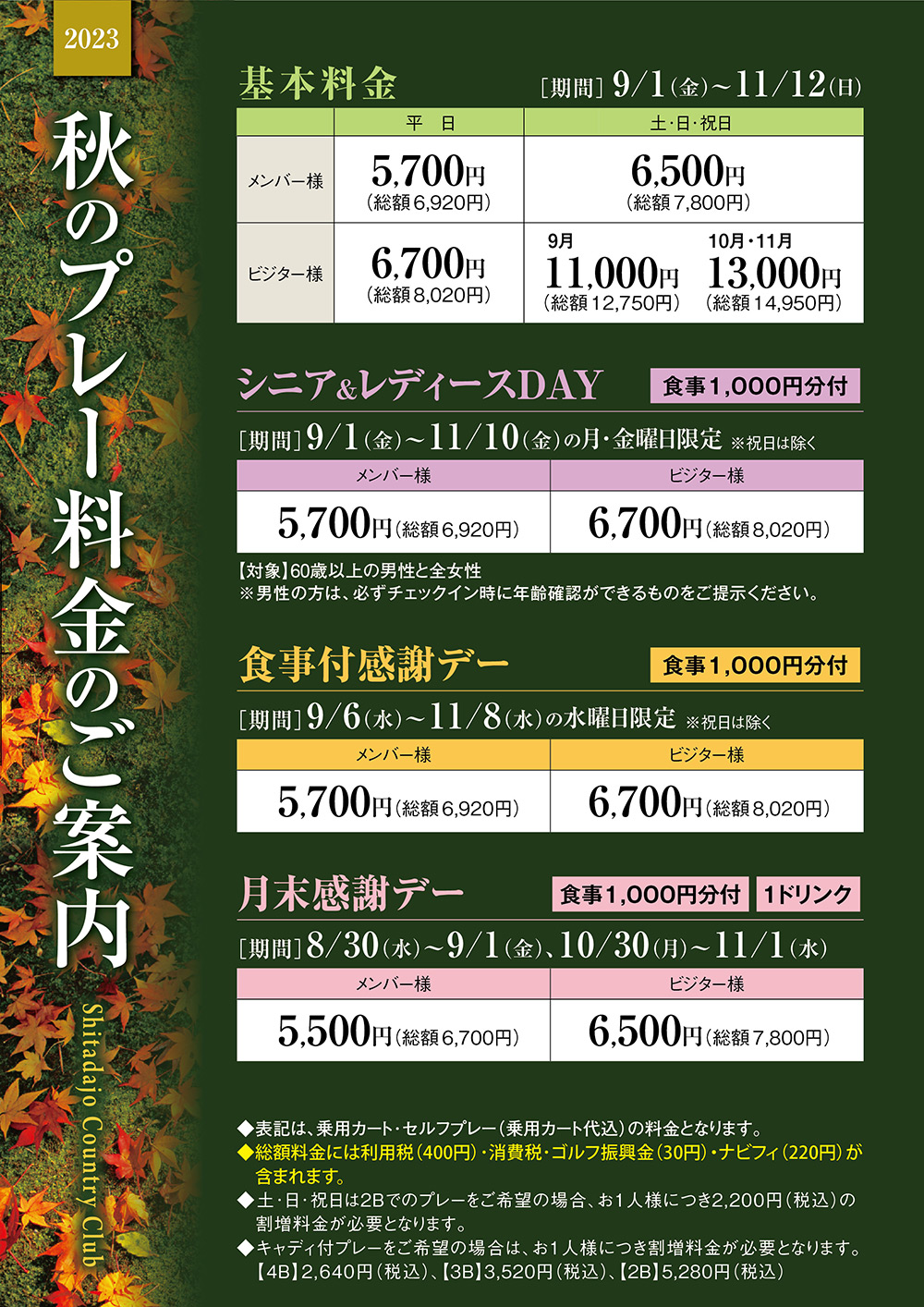 プレー料金